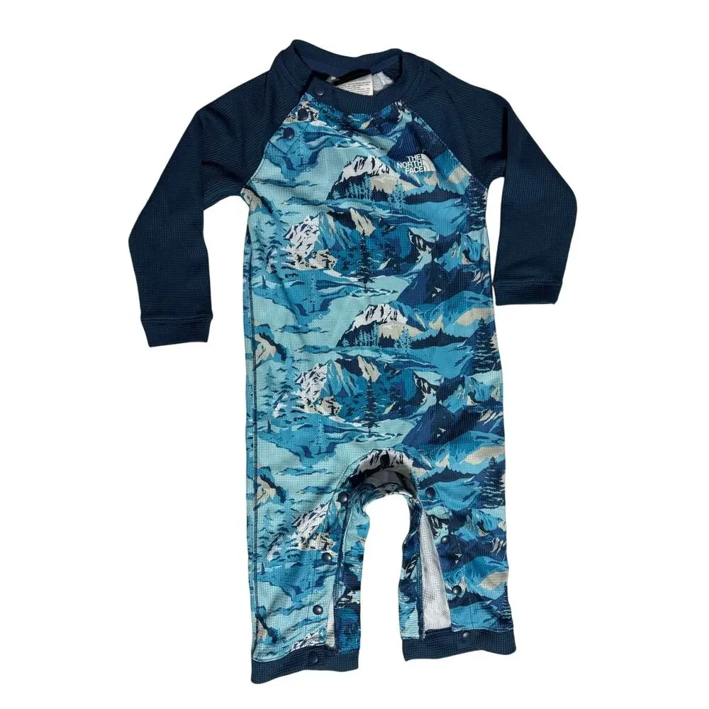The North Face Baby Camo Mountain Waffle Knit Onesie 12-18 Months